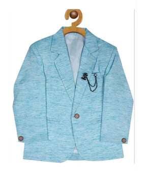 Full-Sleeve Blazer with Button Closure