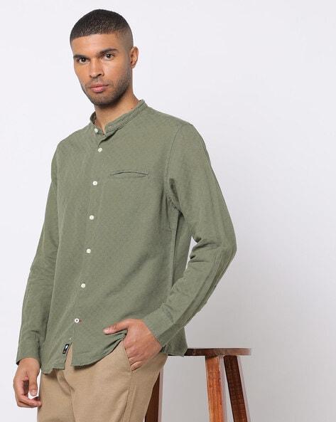 Checked Slim Fit Shirt with Welt Pocket