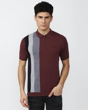 Striped Cotton Polo T-Shirt