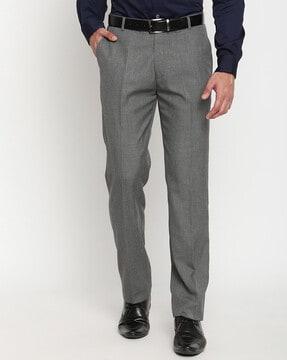 heathered-straight-fit-trousers