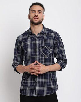 Checked Shirt with Patch Pocket