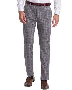 Checked Single-Pleat Trouser