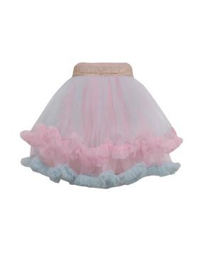 Tiered Skirt with Elasticated Waist