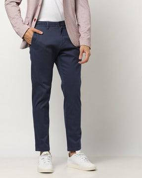 Flat-Front Tapered Fit Trousers