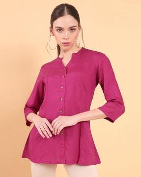 Tunic with Button Fastening