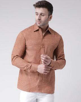 Full Sleeves Shirt with Spread Collar