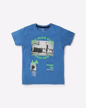Venice Beach Print Round-Neck T-Shirt