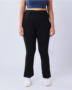 Flared Track Pants with Side & Back Pockets