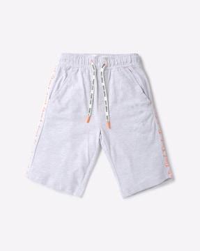 Heathered Knit Shorts With Insert Pockets