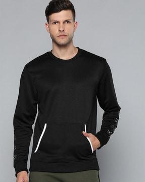 Pullover Sweatshirt with Kangaroo Pockets