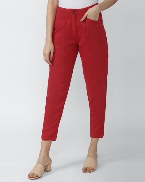 Mid-Rise Pants with Insert Pockets