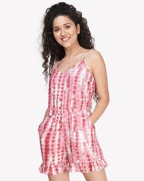 abstract-printed-sleeveless-playsuit