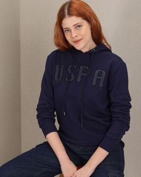 Hoodie with Typographic Applique
