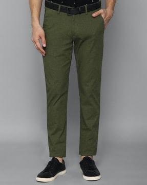checked-flat-front-pants
