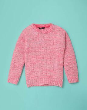 Ribbed Round-Neck Sweater