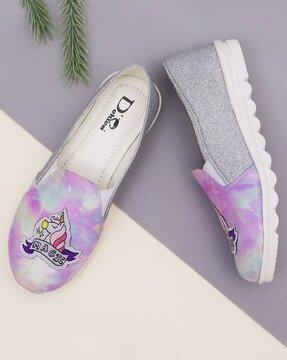 Printed Slip-On Flat Shoes