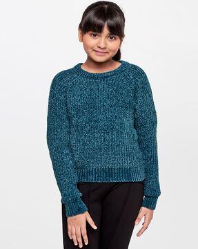 Knitted Round-Neck Top