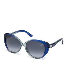 SK0068 58 90W UV-Protected Oval Sunglasses