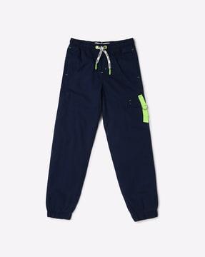 Cotton Cargo Joggers with Drawstring Waist