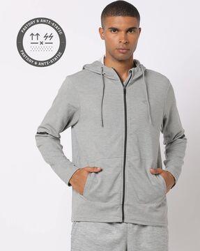 Zip-Front Fast-Dry Hooded Jacket