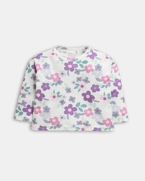 floral-print-round-neck-sweater