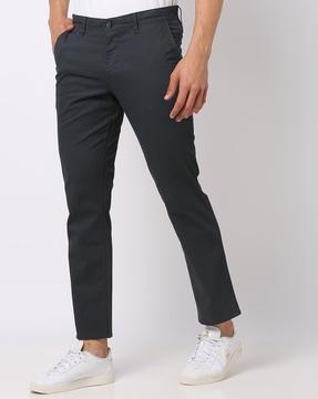 Slim Fit Ankle-Length Chinos