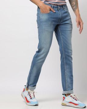 Low-Rise Slim Fit Jeans