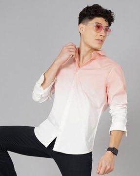 ombre-dyed-slim-fit-shirt
