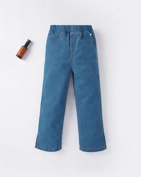 Sustainable Lightly Washed Straight Fit Jeans