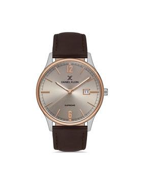 DK.1.13287-4 Analogue Wrist Watch with Leather Strap
