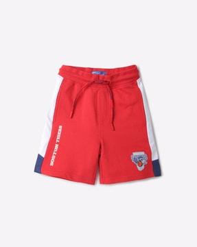 Shorts with Contrast Side Panel