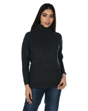 ribbed-high-neck-pullover