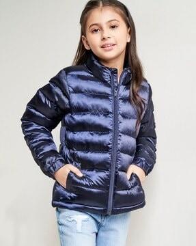 Quilted Zip-Front Jacket with Insert Pockets