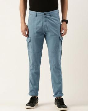 Flat-Front Cargo Pants with Insert Pockets