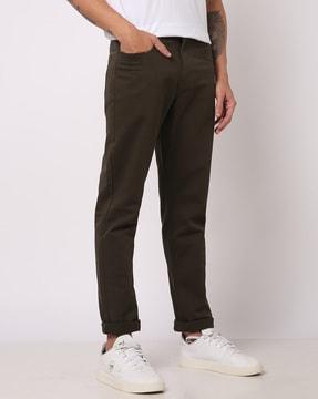 Tapered Fit Flat-Front Chinos