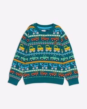 Knitted Round-Neck Sweatshirt
