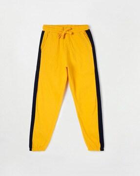 Straight Track Pants with Drawstring Waist