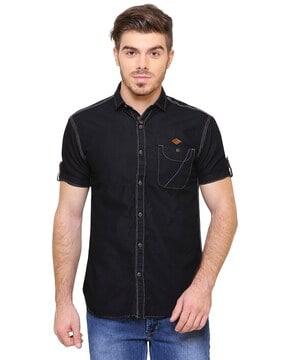 Slim Fit Shirt with Flap Pocket