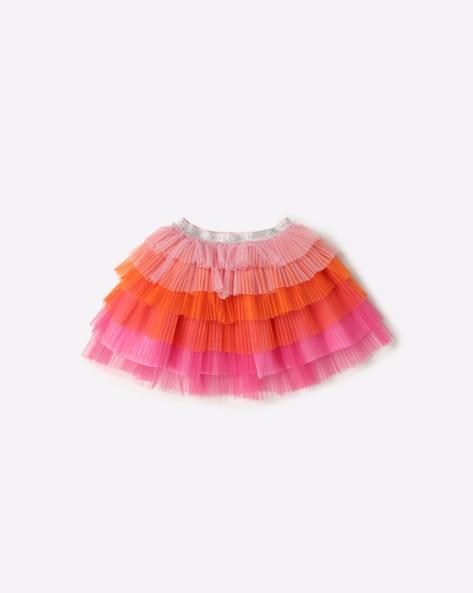 Colourblock Tiered Skirt