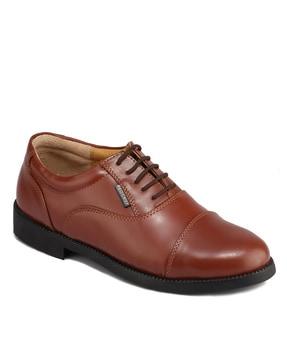 Genuine Leather Lace-Up Shoes