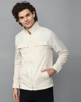 Zip-Front Jacket with Flap Pockets