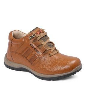 Genuine Leather Lace-Up Casual Shoes