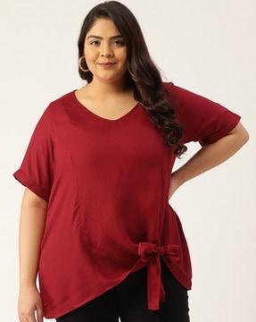 V-Neck Top with Reglan Sleeves