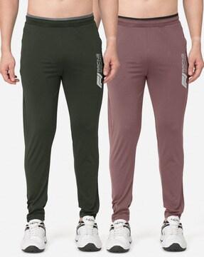 Pack of 2 Straight Track Pants with Elasticated Waist