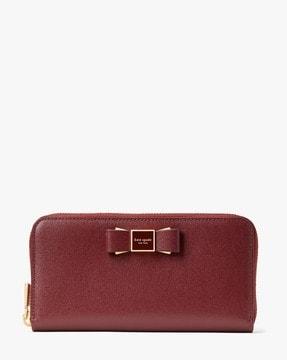 morgan-bow-embellished-zip-around-continental-wallet