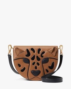 Lucy 3D Leopard Flap Crossbody Bag