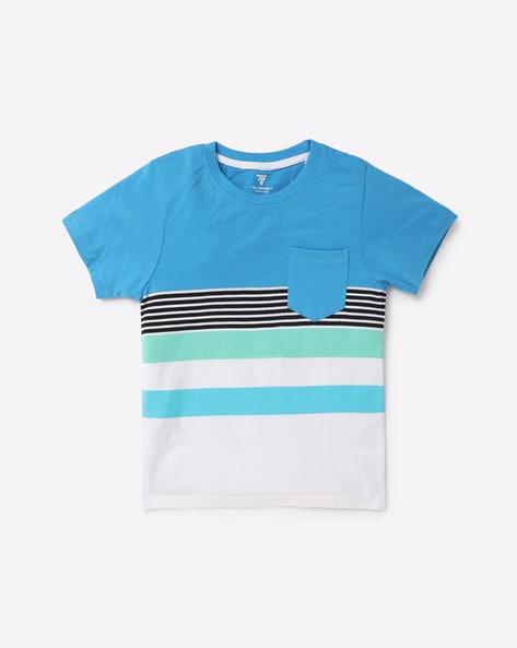 Multi-Striped Round-Neck T-Shirt