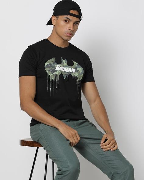 Batman Camouflage Print Crew-Neck T-Shirt