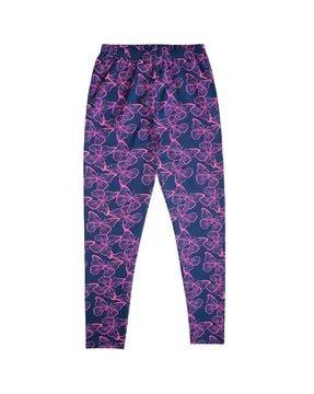 Butterfly Print Leggings with Elasticated Waistband