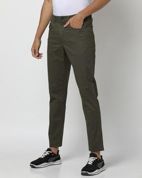 Flat-Front Trousers with Belt Loops